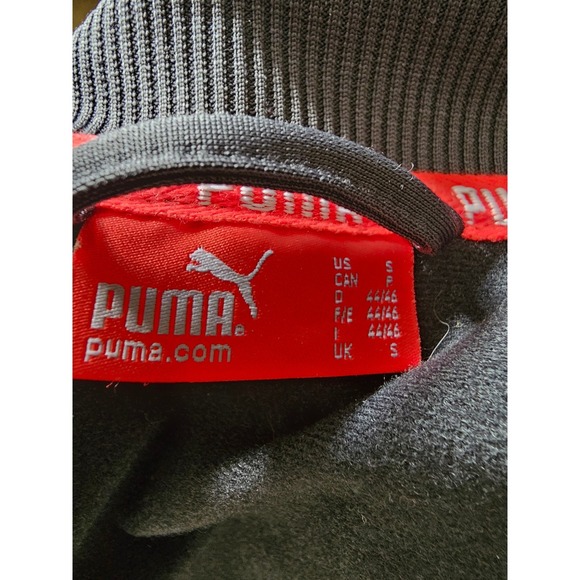 Puma Track Jacket Black Pink Stripe Full Zip Athletic Jacket Womens Size Small - Picture 9 of 9